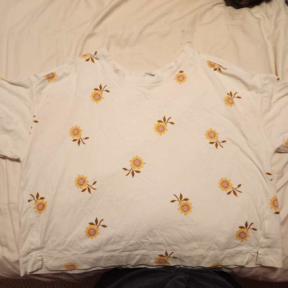Floral Print White T-Shirt